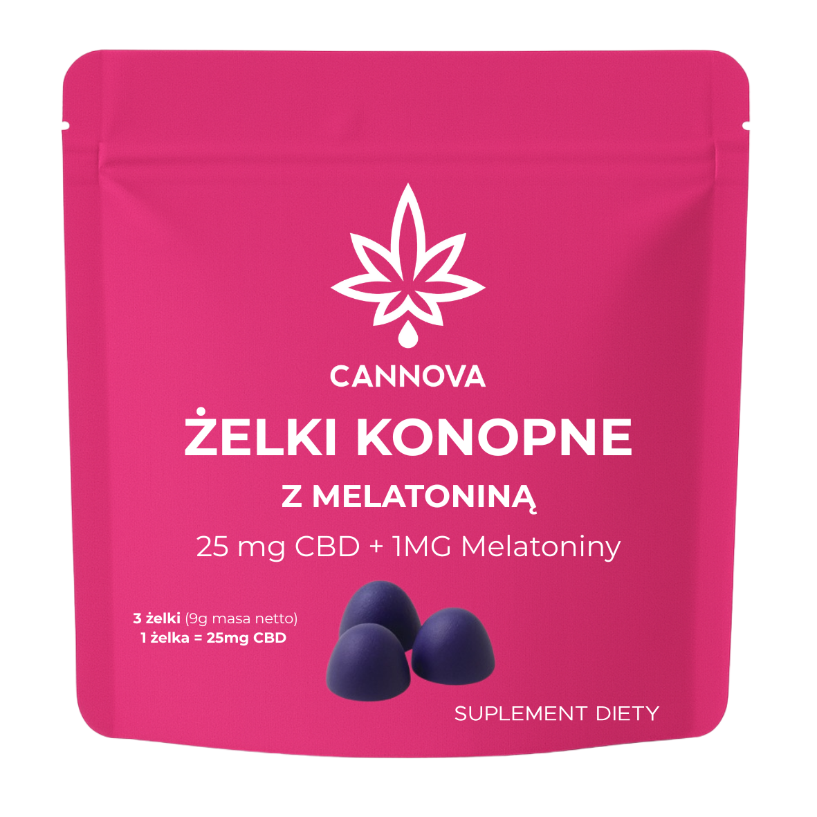 ŻELKI KONOPNE CBD Z MELATONINĄ