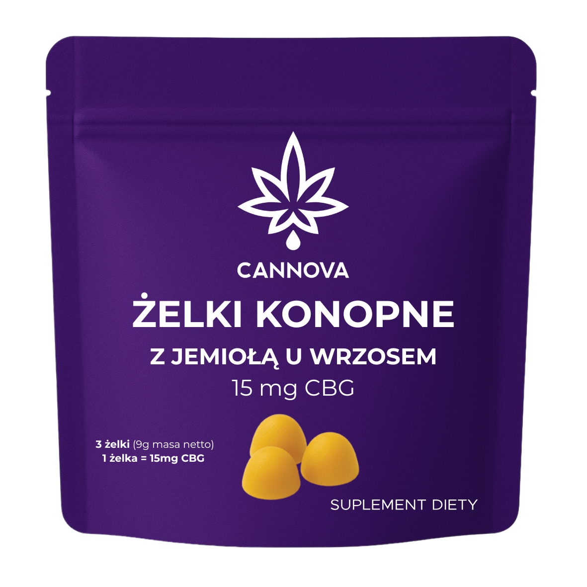ŻELKI KONOPNE CBG Z JEMIOŁĄ I WRZOSEM